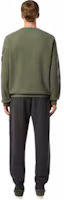 Shop STONE ISLAND FW24 Green Logo Crewneck Fleece Sweatshirt Unisex 811563920-V0059