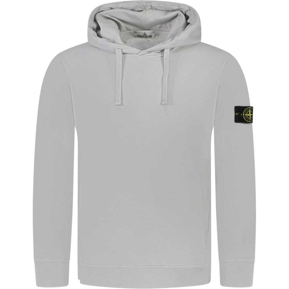 Stone Island FW24 Grey Pullover Hoodie with Logo Print for Men 811560820-V0060