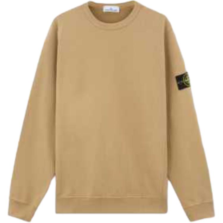 STONE ISLAND FW24 Letter Logo Crewneck Sweatshirt Men’s Beige Tan 811562420-V0094 圖 2