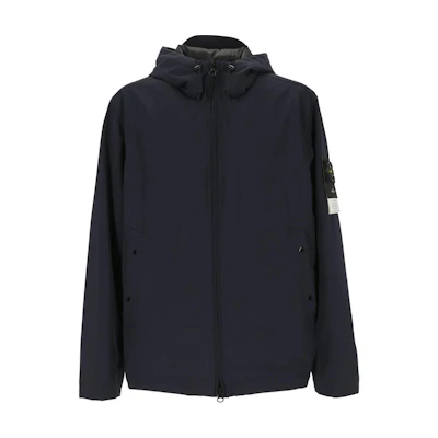 Stone Island FW24 Light Soft Shell Windproof Waterproof Hooded Zip Jacket Midnight Blue Men 811540627-A0020