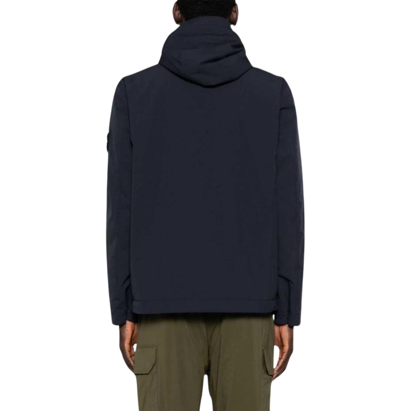 Stone Island FW24 Light Soft Shell Windproof Waterproof Hooded Zip Jacket Midnight Blue Men 811540627-A0020 圖 6
