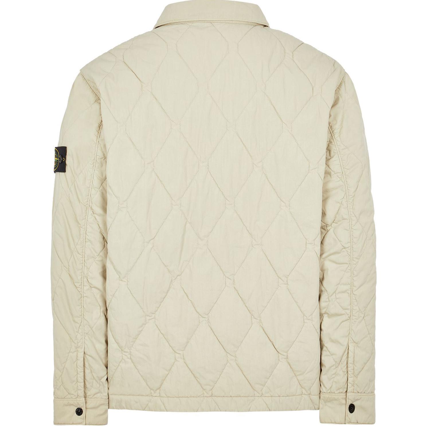 STONE ISLAND FW24 Lightweight Button-Up Logo Jacket Sand Unisex 8115Q0633-v0097 圖 3