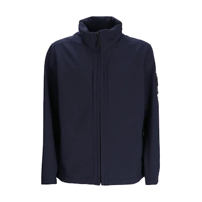 STONE ISLAND FW24 Lightweight Navy Blue Zip-Up Jacket for Men. 8115Q0222-V0020