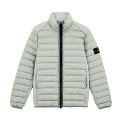 Stone Island FW24 Lightweight Solid Color Zip-Up Jacket Gray Style 811542924-V0060