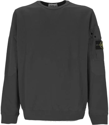 Stone Island FW24标志臂袋羊毛棉圆领卫衣灰色男女同款 811563920-V0062 Buy Stone Island FW24标志臂袋羊毛棉圆领卫衣灰色男女同款 811563920-V0062
