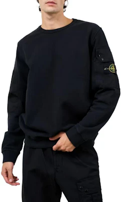 스톤아일랜드 FW24 로고 암 포켓 플리스 코튼 크루넥 스웻셔츠 블랙 유니섹스 811563920-V0029 Purchase 스톤아일랜드 FW24 로고 암 포켓 플리스 코튼 크루넥 스웻셔츠 블랙 유니섹스 811563920-V0029