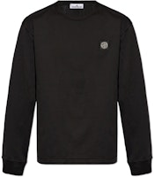 STONE ISLAND FW24 Logo Crewneck Knit Long Sleeve Tee Black 811522713 0-A0029 STONE ISLAND FW24 Logo Crewneck Knit Long Sleeve Tee Black 811522713 0-A0029