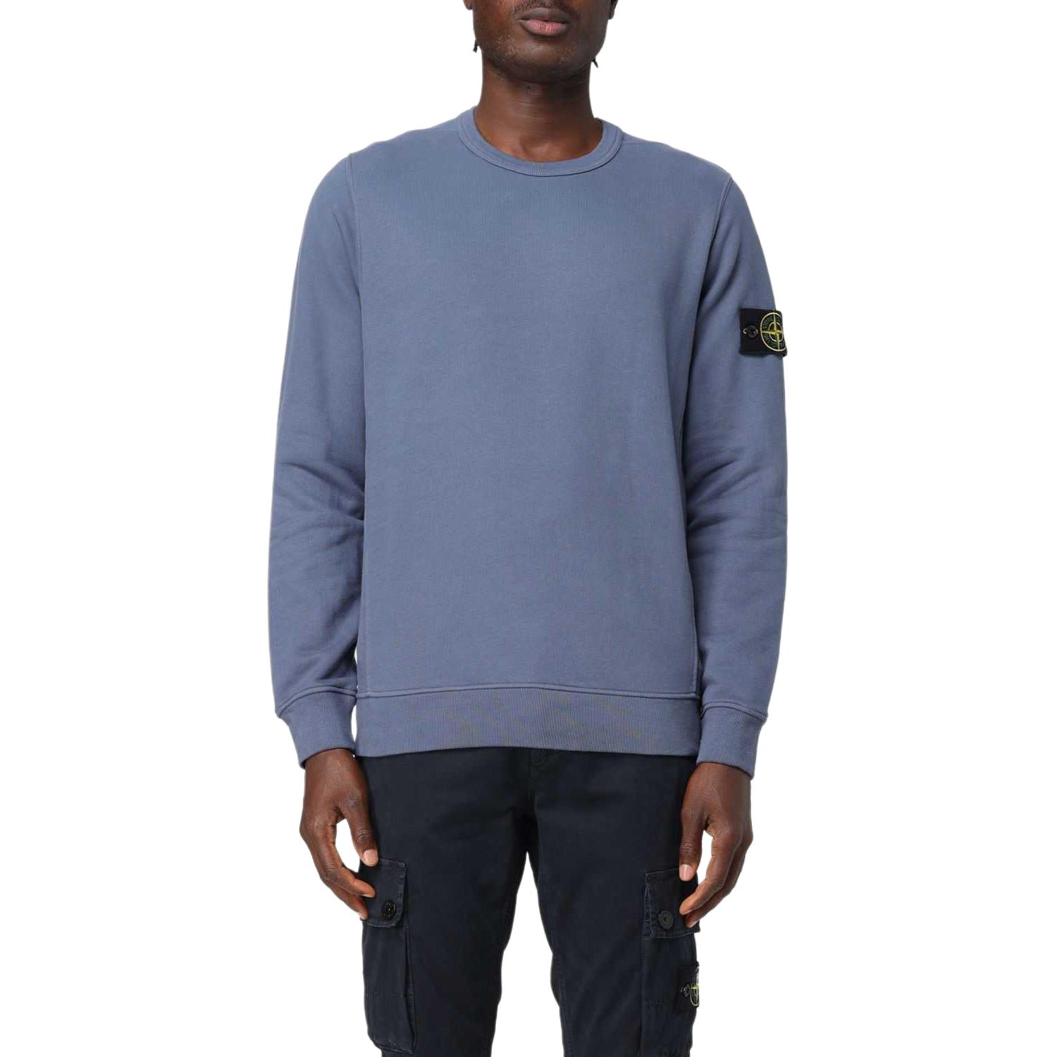 STONE ISLAND FW24 Logo Crewneck Long Sleeve Sweatshirt Men’s Blue 811562420-V0046 圖 4