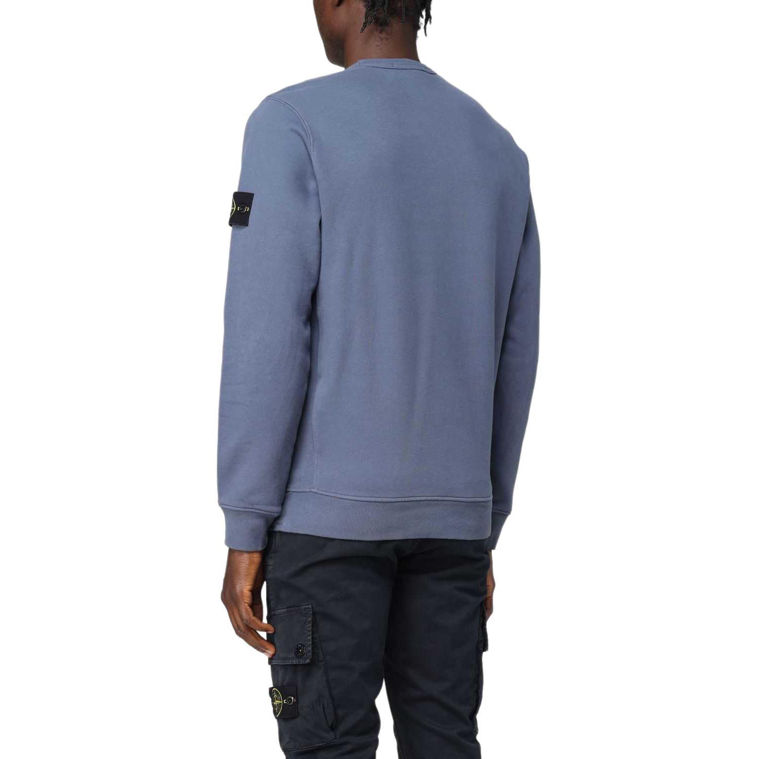 STONE ISLAND FW24 Logo Crewneck Long Sleeve Sweatshirt Men’s Blue 811562420-V0046 圖 5