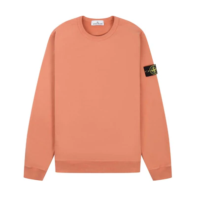Stone Island FW24 Logo Crewneck Pullover Sweatshirt Orange - 811562420-V0032