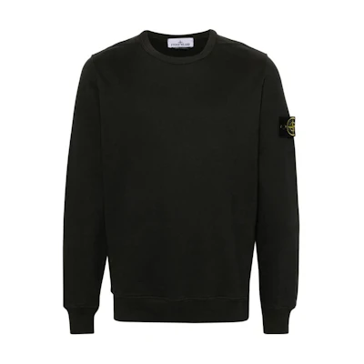 STONE ISLAND FW24 Logo Crewneck Pullover Sweatshirt Men’s Lead Grey. 811562420-V0062