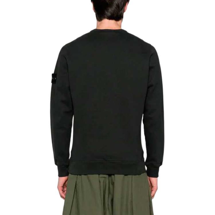 Shop STONE ISLAND FW24标志款男士套头衫卫衣 铅灰色. 811562420-V0062