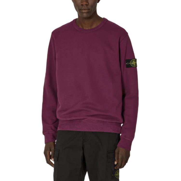 Stone Island FW24 Logo Crewneck Sweatshirt  Maroon. 811562420-V0011 圖 2