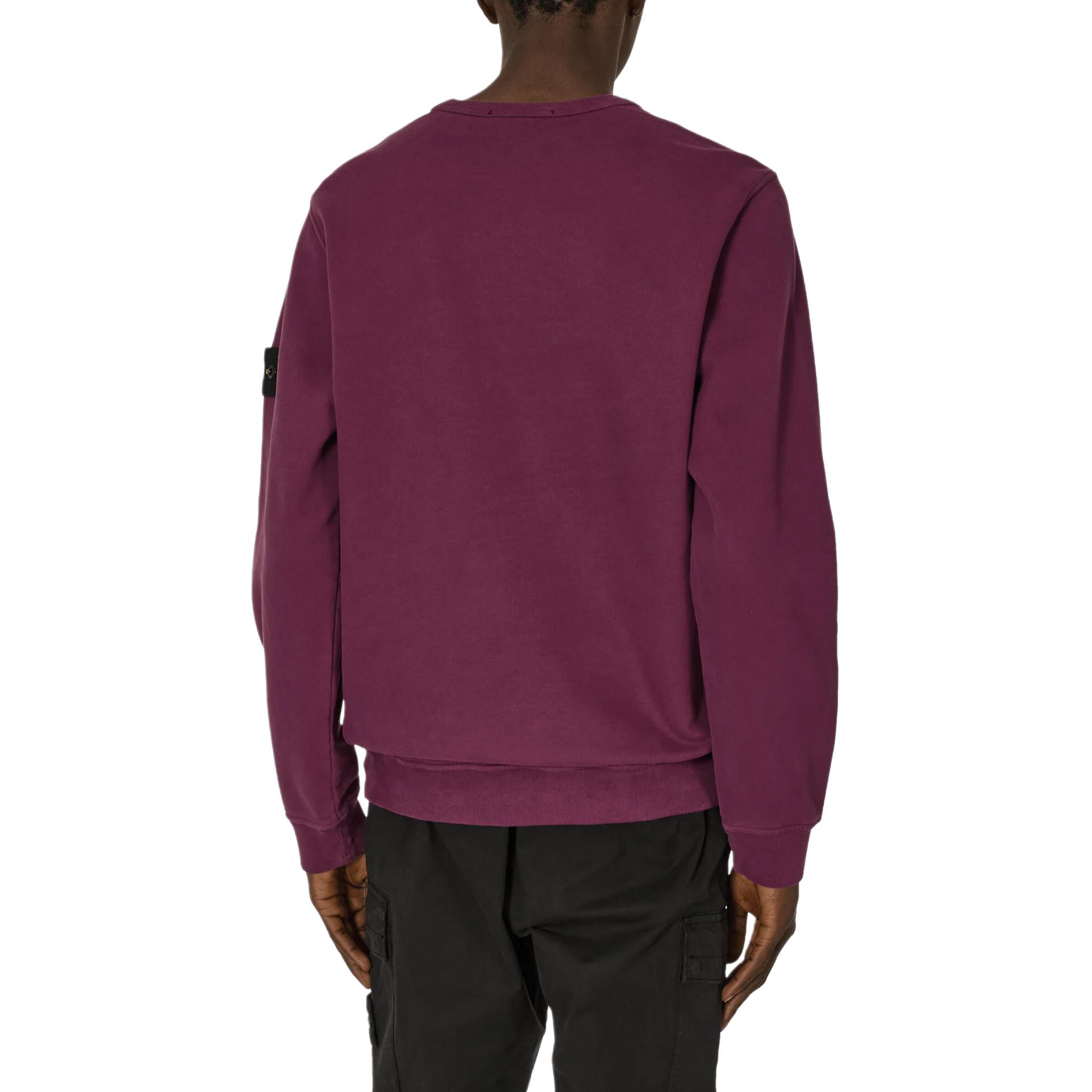 Stone Island FW24 Logo Crewneck Sweatshirt  Maroon. 811562420-V0011 圖 3