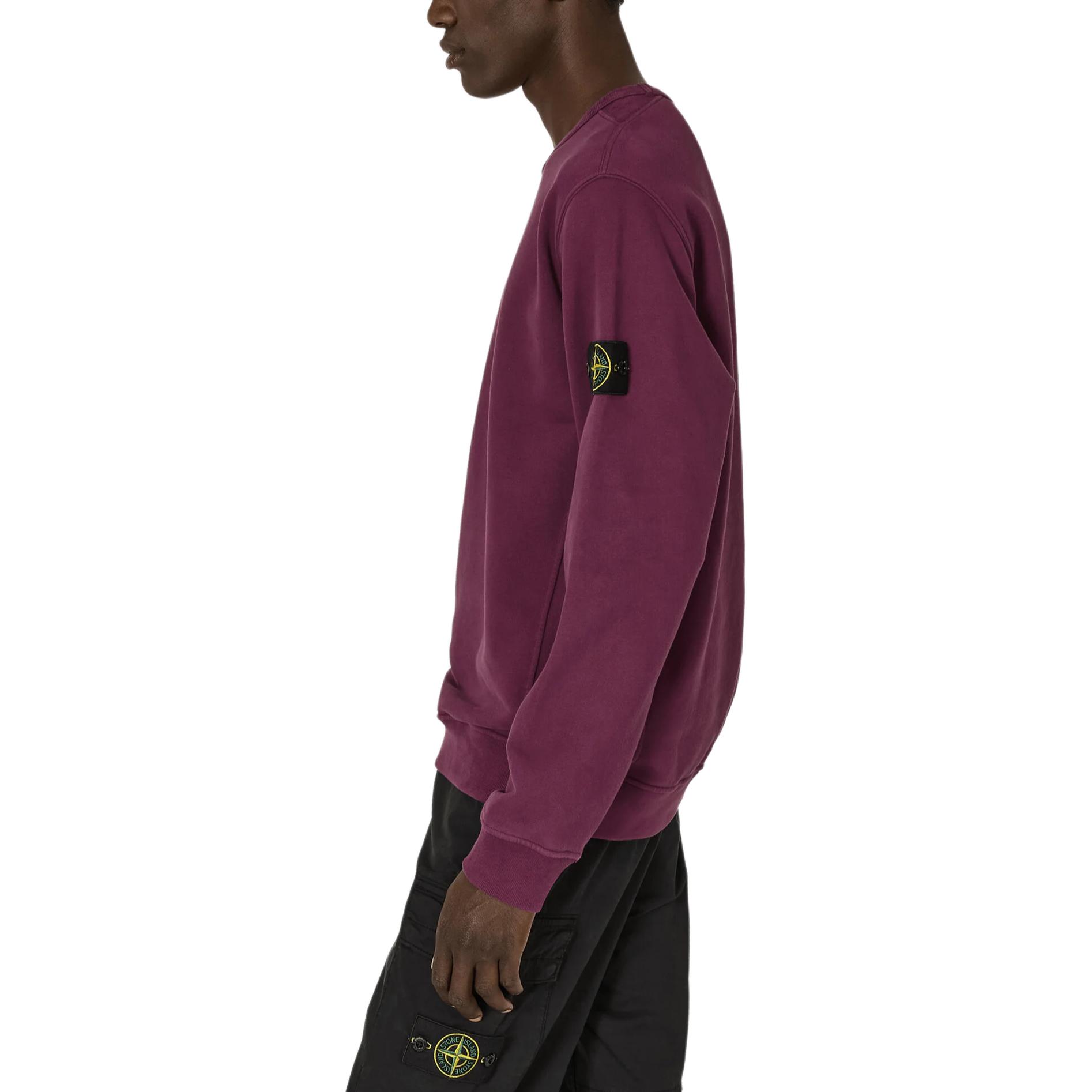 Stone Island FW24 Logo Crewneck Sweatshirt  Maroon. 811562420-V0011 圖 4