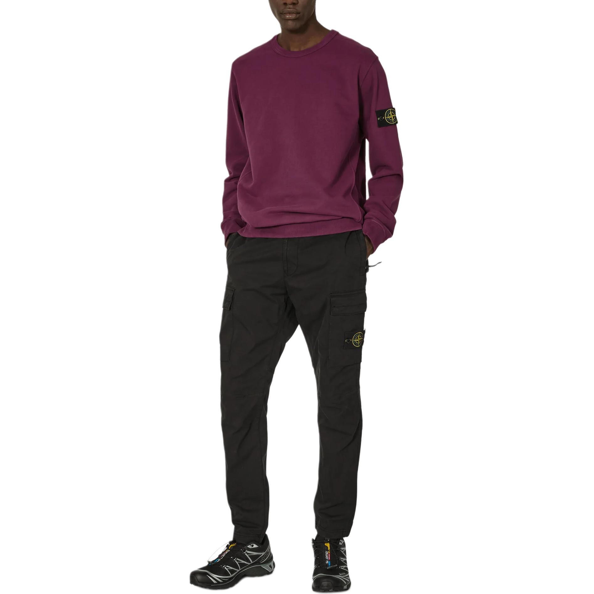 Stone Island FW24 Logo Crewneck Sweatshirt  Maroon. 811562420-V0011 圖 5