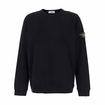 STONE ISLAND FW24 Logo Crewneck Sweatshirt Unisex Black. 811562420-V0029
