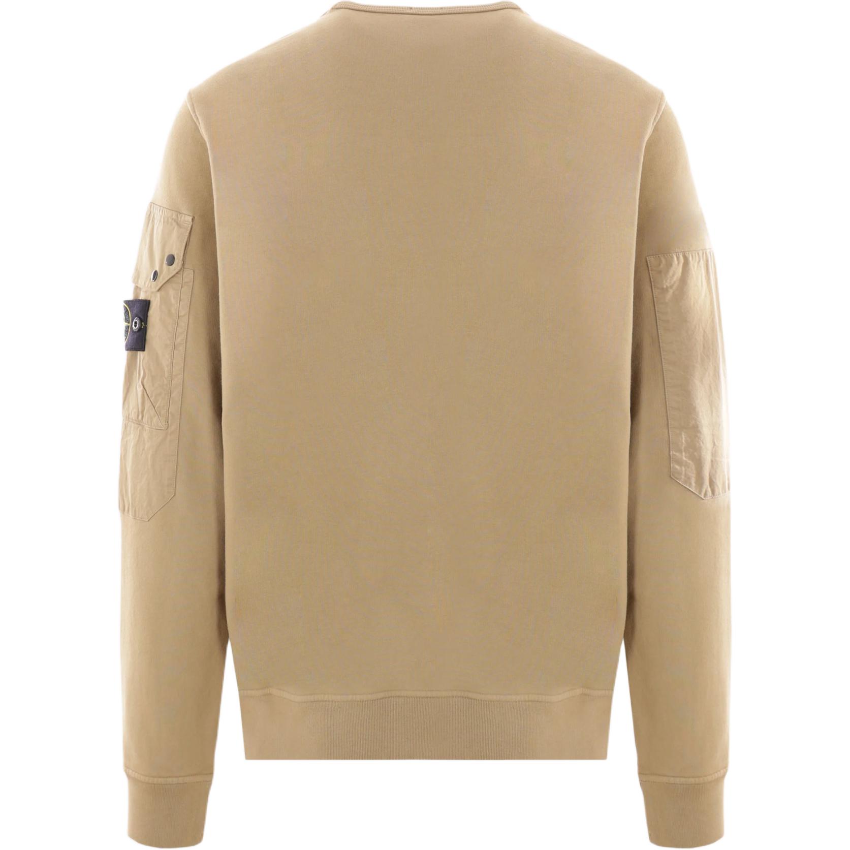 Lookbook STONE ISLAND FW24 Sweater Fleece Logo Cokelat Unisex 811563920-V0094