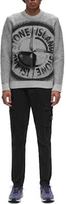 STONE ISLAND FW24 男士灰色Logo图案圆领针织毛衣 8115522D1-V0060 Shop STONE ISLAND FW24 男士灰色Logo图案圆领针织毛衣 8115522D1-V0060