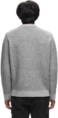 STONE ISLAND FW24 男士灰色Logo图案圆领针织毛衣 8115522D1-V0060 Purchase STONE ISLAND FW24 男士灰色Logo图案圆领针织毛衣 8115522D1-V0060