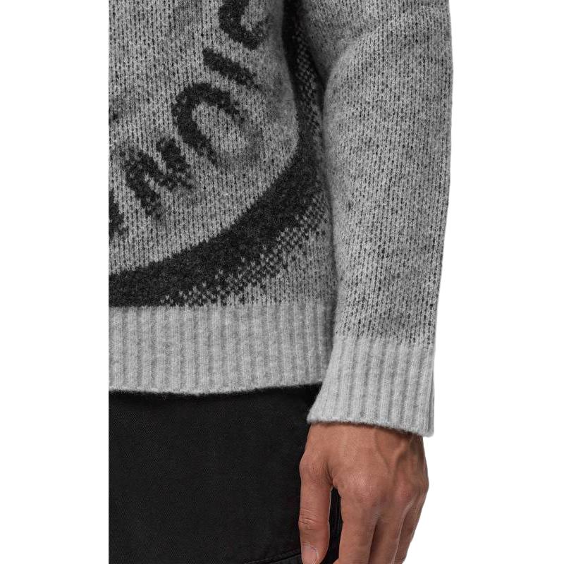 Details for STONE ISLAND FW24 男士灰色Logo图案圆领针织毛衣 8115522D1-V0060