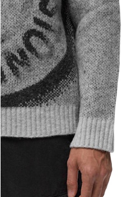 STONE ISLAND FW24 男士灰色Logo图案圆领针织毛衣 8115522D1-V0060 Details for STONE ISLAND FW24 男士灰色Logo图案圆领针织毛衣 8115522D1-V0060