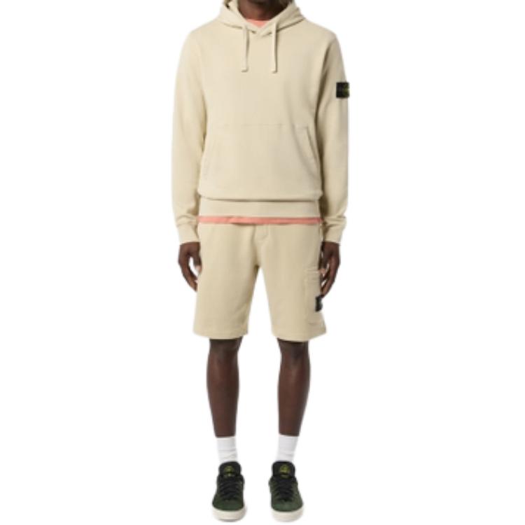 STONE ISLAND FW24 Logo High-Waist Casual Shorts Beige Menswear. 811564651-V0097 圖 4