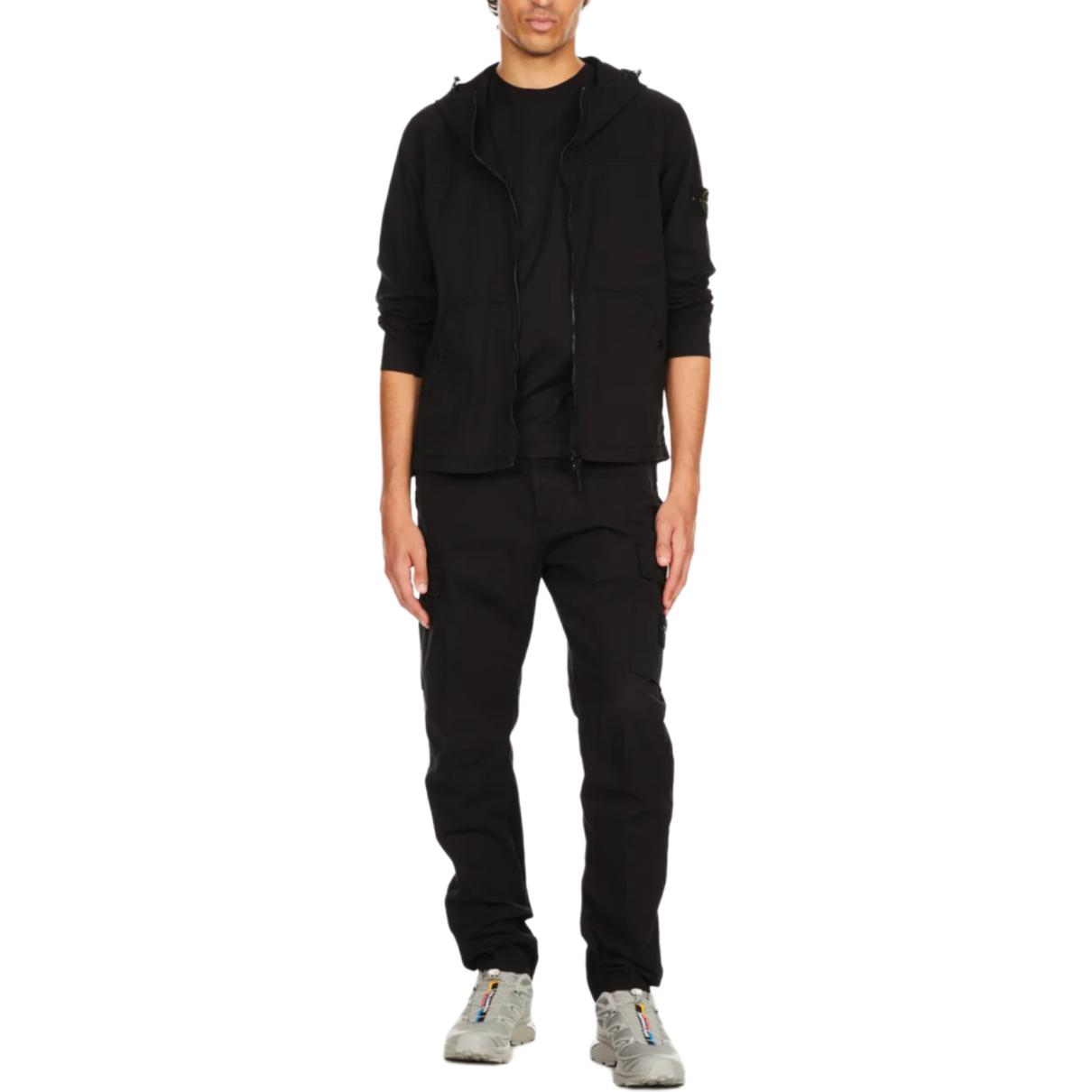 STONE ISLAND FW24 Logo Patch Hooded Zip Jacket Unisex Black 811510110-V0029 圖 3