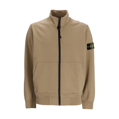 Stone Island FW24 Logo Stand Collar Jacket Camel - Long Sleeve Outerwear 811564351-V0094