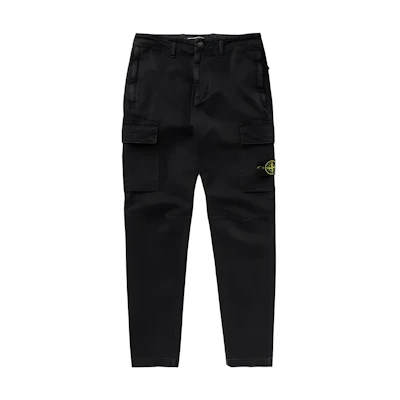 STONE ISLAND FW24 Logo Tapered Track Pants Black Casualwear. 811530401-V0129