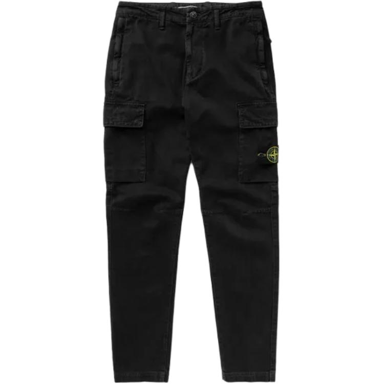STONE ISLAND FW24 Logo Tapered Track Pants Black  Casualwear. 811530401-V0129 圖 2