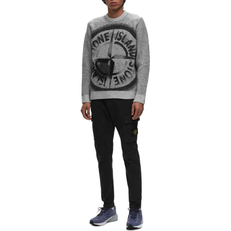 STONE ISLAND FW24 Logo Tapered Track Pants Black  Casualwear. 811530401-V0129 圖 3