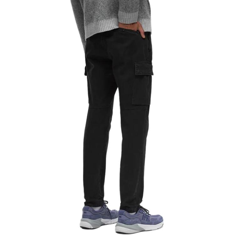 STONE ISLAND FW24 Logo Tapered Track Pants Black  Casualwear. 811530401-V0129 圖 4