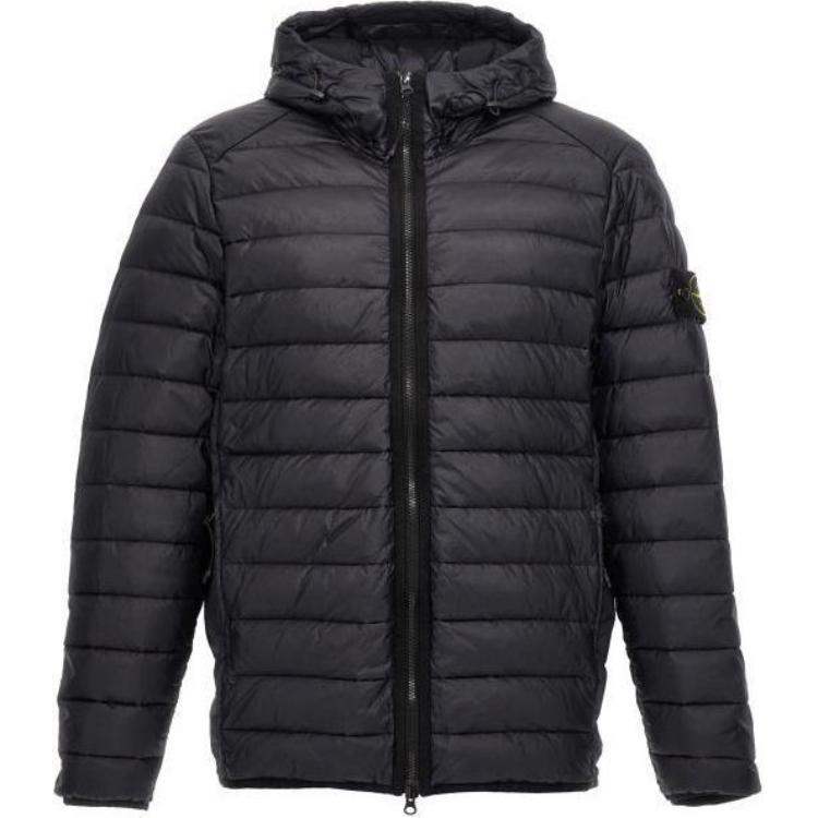 STONE ISLAND FW24 Logo Zip Hoodie Puffer Jacket Unisex Blue 811540324A0020 圖 2