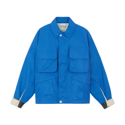 Stone Island FW24 Marina Nylon Canvas Waterproof Windproof Jacket Blue 8115445X2-V0022