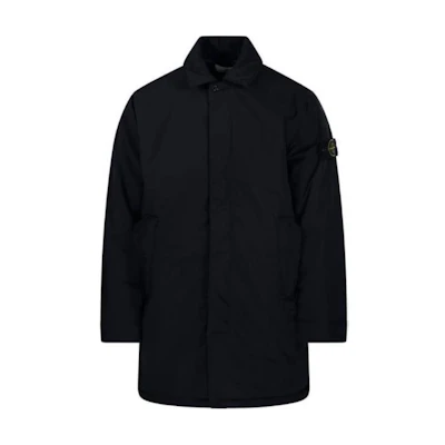 STONE ISLAND FW24 Micro Twill Black Long Sleeve Zipper Jacket for Men 811570626-V0029