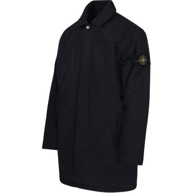 STONE ISLAND FW24 Micro Twill Black Long Sleeve Zipper Jacket for Men 811570626-V0029 圖 4