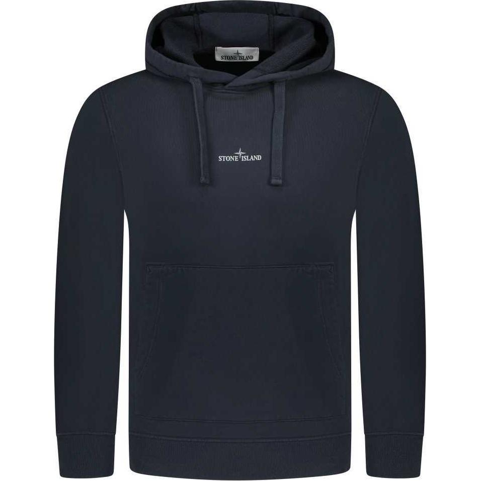 Stone Island FW24 Midnight Blue Logo Hoodie Men’s Pullover 811566283-V0020