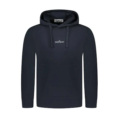 Stone Island FW24 Midnight Blue Logo Hoodie Men’s Pullover 811566283-V0020