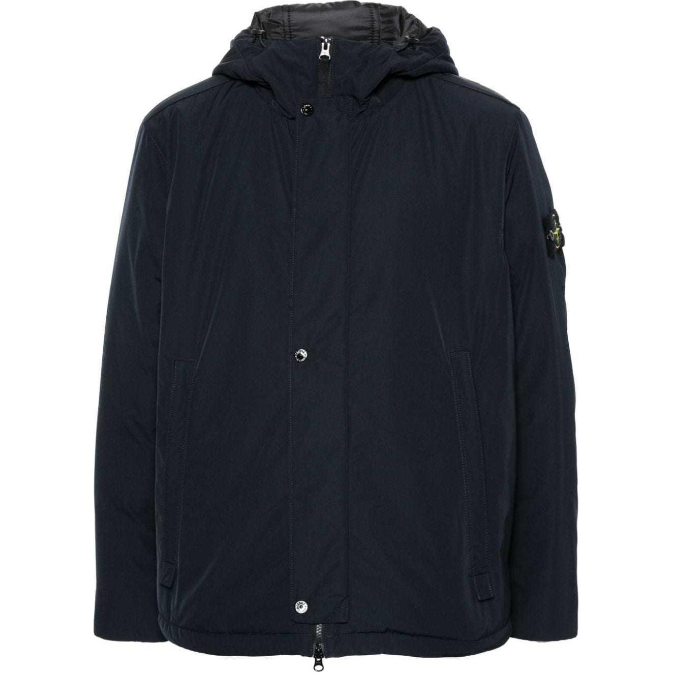 STONE ISLAND FW24 Navy Blue Nylon Compass Logo Hooded Jacket for Men 811543426-V0020 圖 2