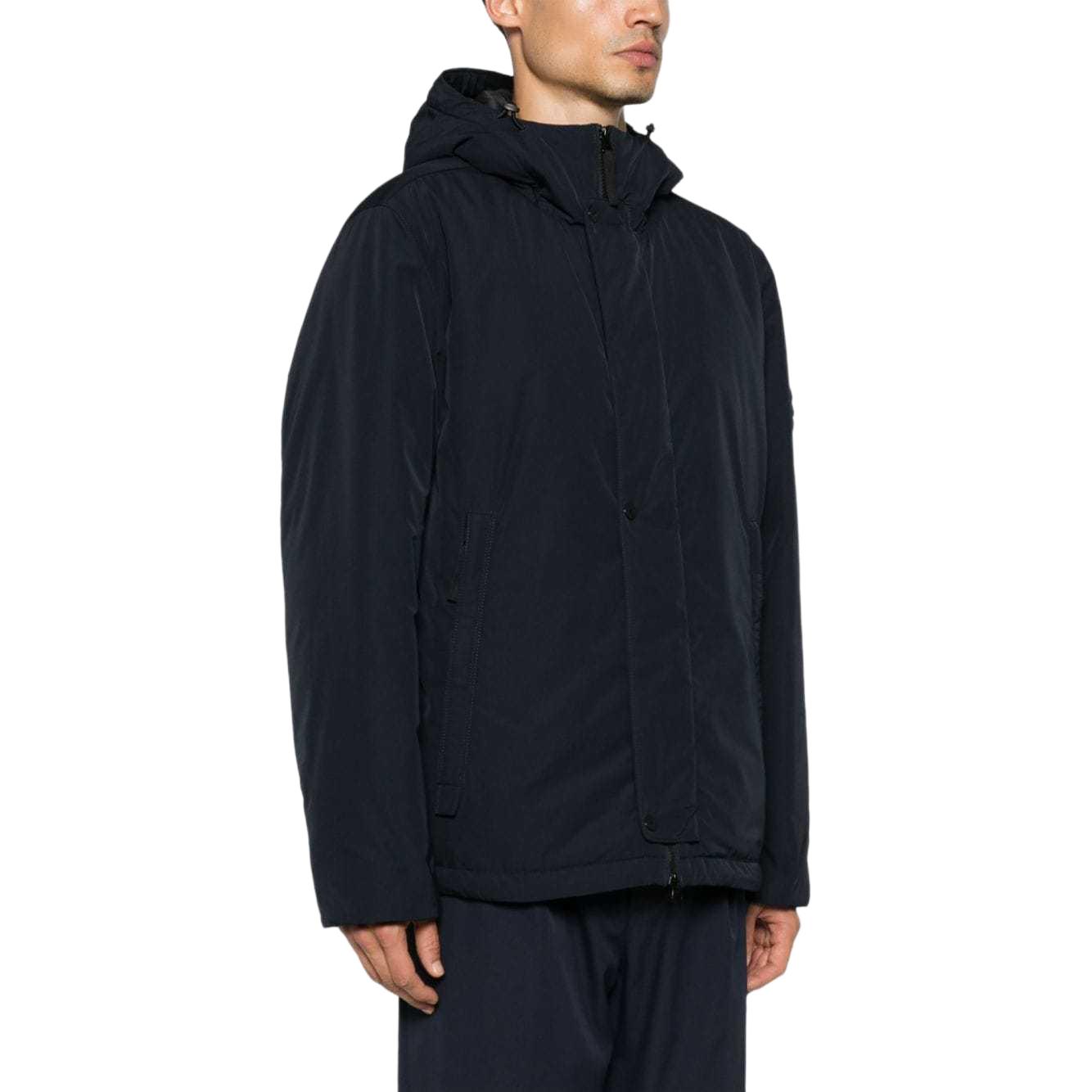 STONE ISLAND FW24 Navy Blue Nylon Compass Logo Hooded Jacket for Men 811543426-V0020 圖 4