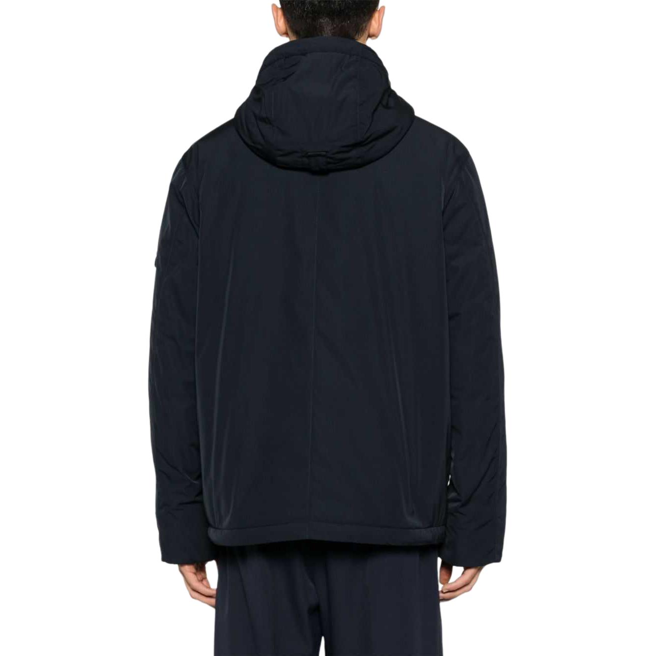 STONE ISLAND FW24 Navy Blue Nylon Compass Logo Hooded Jacket for Men 811543426-V0020 圖 5
