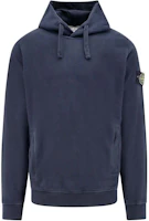 STONE ISLAND FW24 Navy Blue Pullover Hoodie with Logo Print for Men. 811560820-V0020 STONE ISLAND FW24 Navy Blue Pullover Hoodie with Logo Print for Men. 811560820-V0020