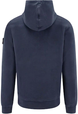 STONE ISLAND FW24 Navy Blue Pullover Hoodie Lelaki dengan Cetakan Logo. 811560820-V0020 Lookbook STONE ISLAND FW24 Navy Blue Pullover Hoodie Lelaki dengan Cetakan Logo. 811560820-V0020