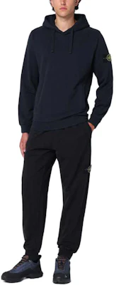 STONE ISLAND FW24 Navy Blue Pullover Hoodie Lelaki dengan Cetakan Logo. 811560820-V0020 Details for STONE ISLAND FW24 Navy Blue Pullover Hoodie Lelaki dengan Cetakan Logo. 811560820-V0020