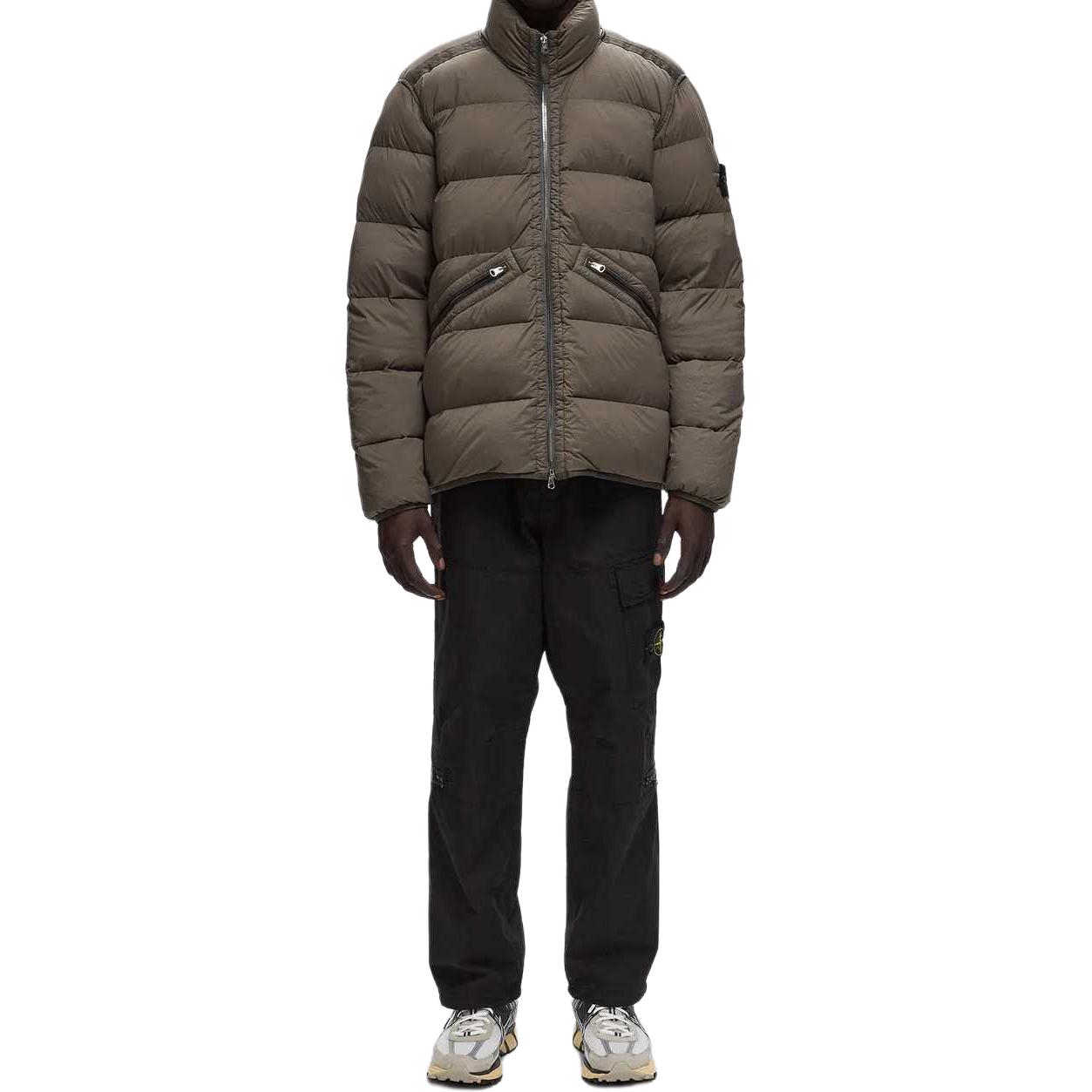 STONE ISLAND FW24 Nylon Down-TC Beige Zipper Jacket Unisex Casual Outerwear. 811543028-V0075 圖 3