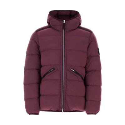 STONE ISLAND FW24 Nylon Down-TC Hooded Zip Jacket Purple Outerwear 811543128V0011