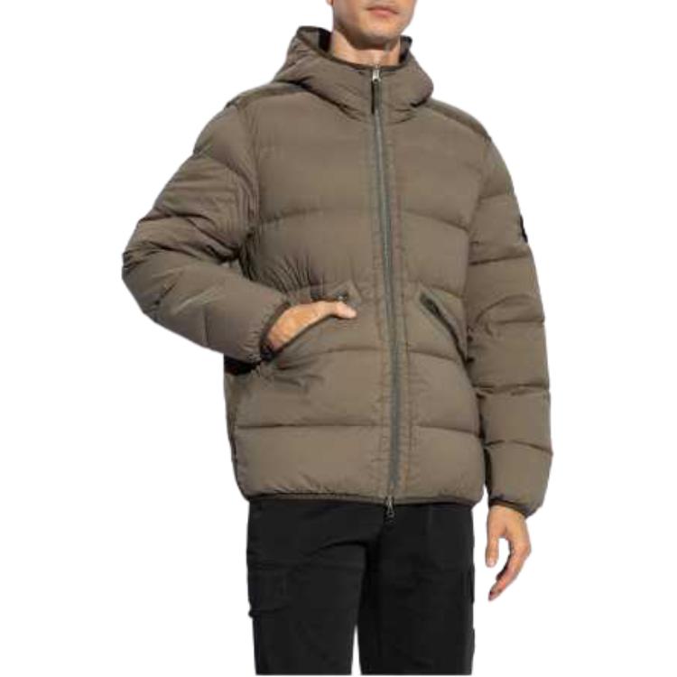 STONE ISLAND FW24 Nylon Down-TC Hooded Zip Jacket Brown Unisex. 811543128-V0075 圖 4