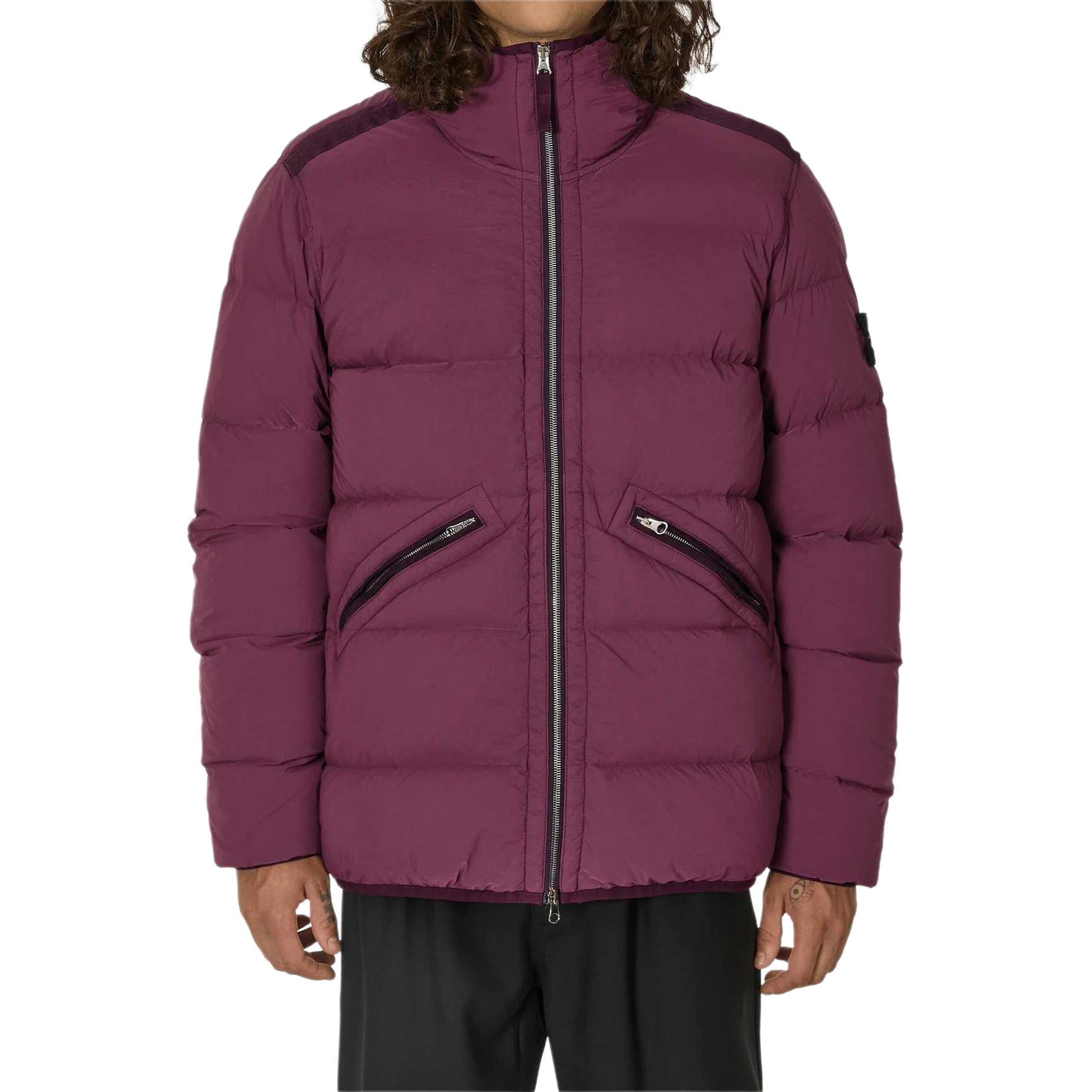 STONE ISLAND FW24 Nylon Down-TC Hooded Zip Jacket Purple  Outerwear 811543128V0011 圖 4