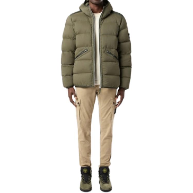 Purchase STONE ISLAND FW24 Chaqueta Capucha Nylon Down-TC Verde Abrigo Unisex. 811543128-V0059